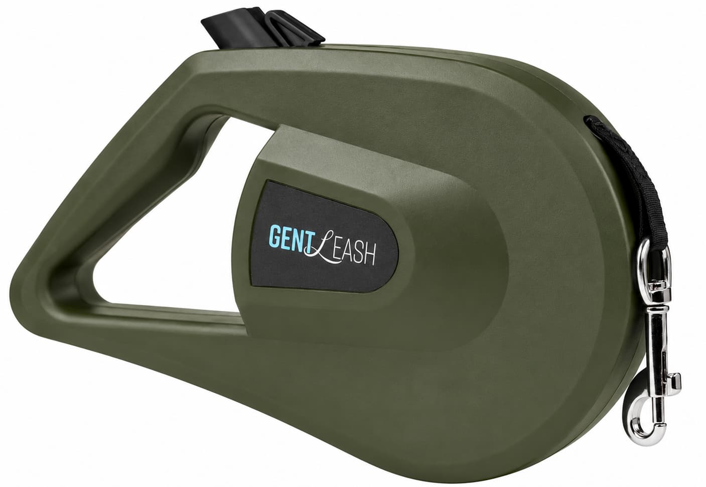 Gentleash dog soft braking leash system olive
